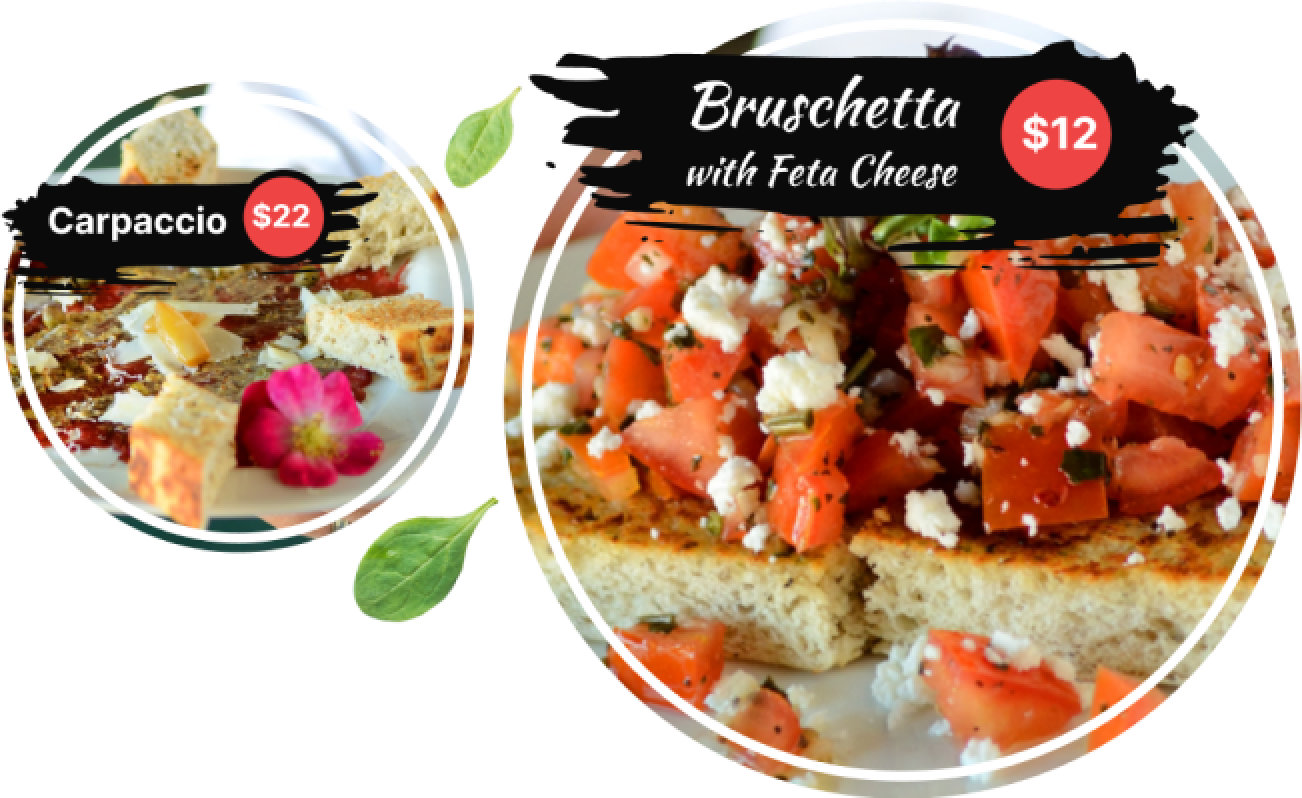 Photo of the Carpaccio and Bruschetta with Feta Cheese menu items